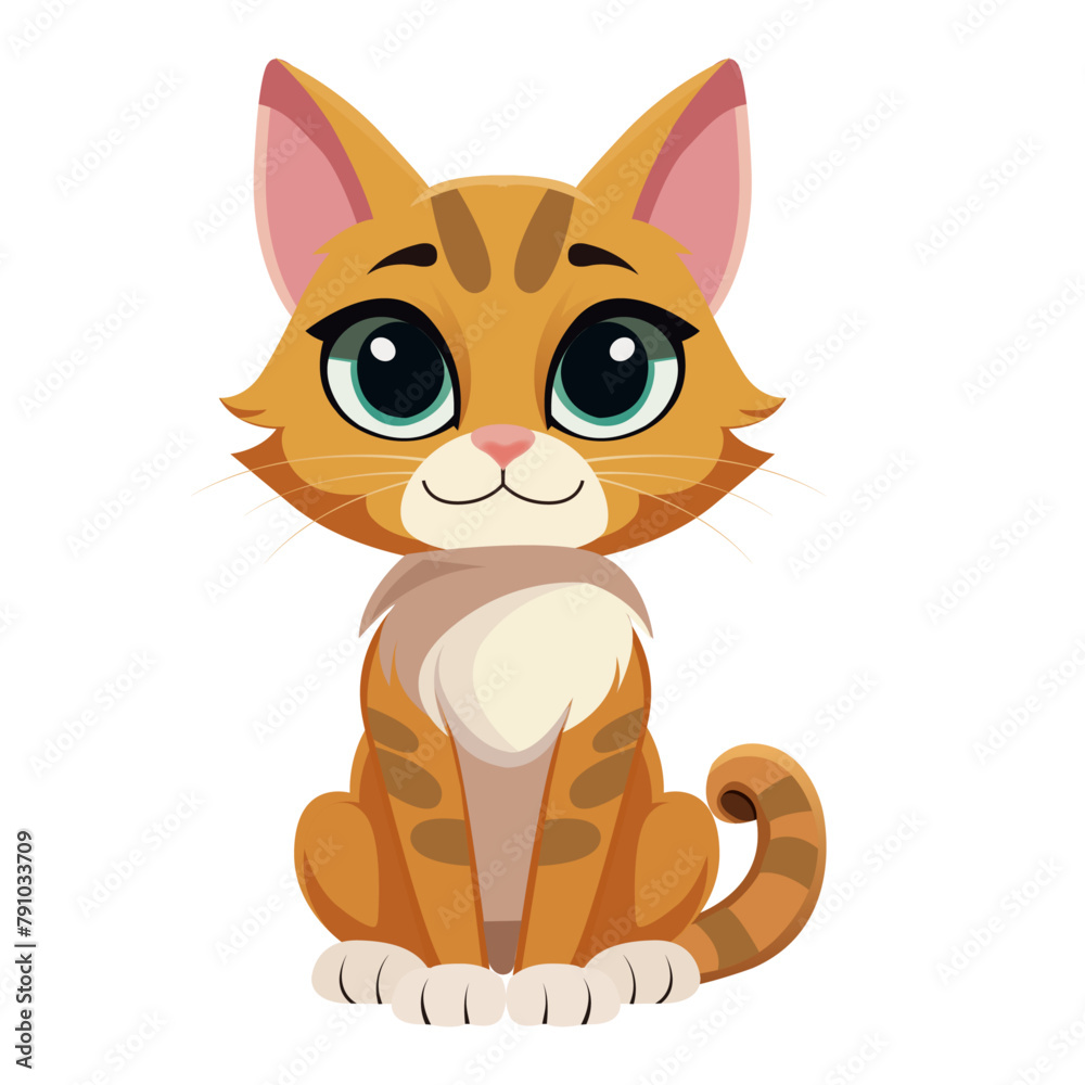 Vector cartoon cat Vector cartoon cat