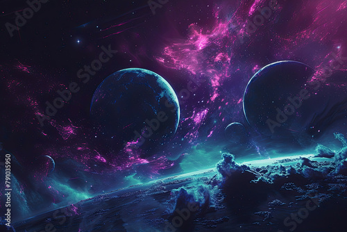 Abstract Space Neon Cosmos Crazy Space Background
