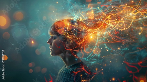 Creativity flows like fireworks, sparked by connections in our brain. These connections create a lively display of ideas and insights, illuminating the path to innovation. photo