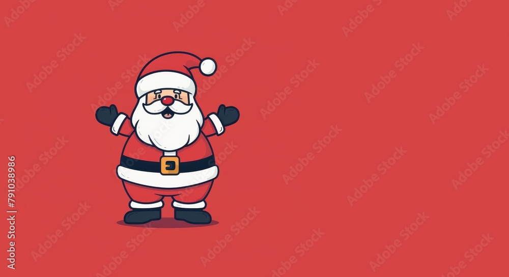 Cute cartoon abstract Santa Claus, Minimalistic funny flat illustration Cute cartoon abstract Santa Claus, Minimalistic funny flat illustration