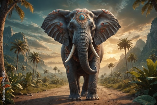 Gentle Giants  A Herd of Elephants in Their Natural Habitat