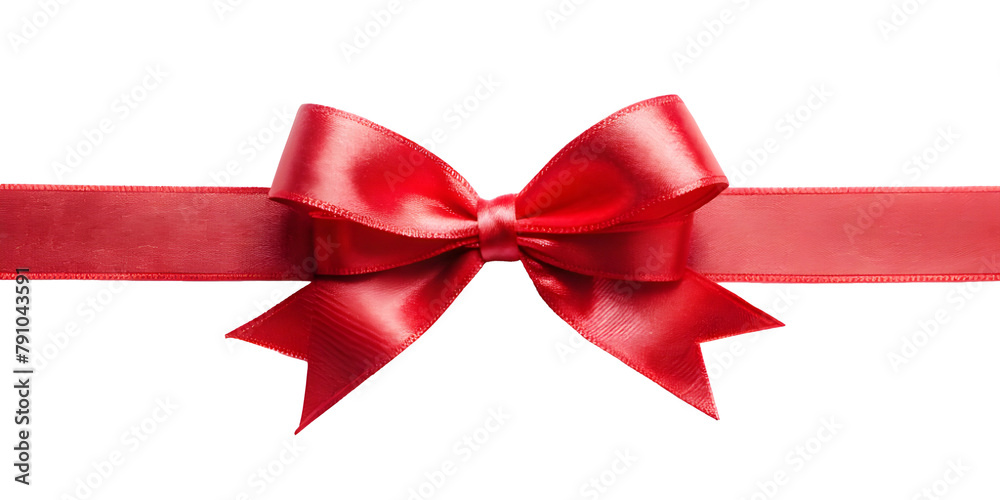 Red Gift Bow: Festive Present Decoration Red Gift Bow: Festive Present Decoration