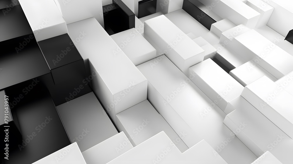 3d rendering of white and black abstract geometric background. Scene for advertising, technology, showcase, banner, game, sport, cosmetic, business, metaverse. Sci-Fi Illustration. Product display 3d rendering of white and black abstract geometric background. Scene for advertising, technology, showcase, banner, game, sport, cosmetic, business, metaverse. Sci-Fi Illustration. Product display