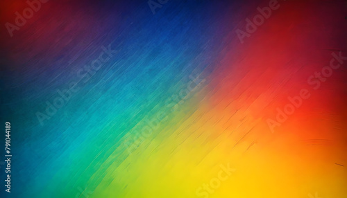 Rainbow red yellow blue green   empty space grainy noise grungy texture color gradient rough abstract background   shine bright light and glow template