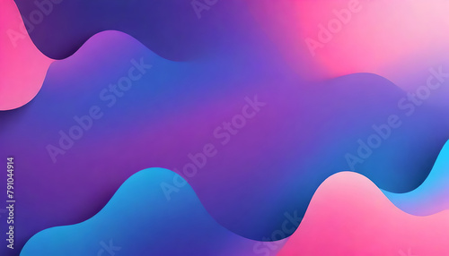 Flat shapeless abstract purple blue pink background gradient wallpaper photo