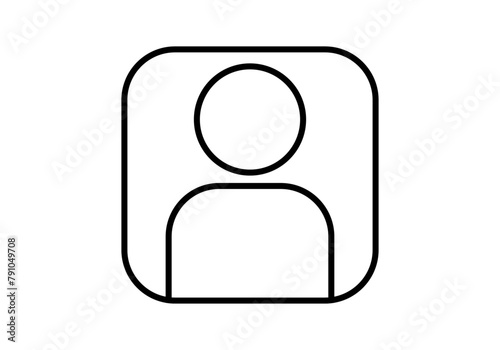 Icono negro de perfil de usuario.