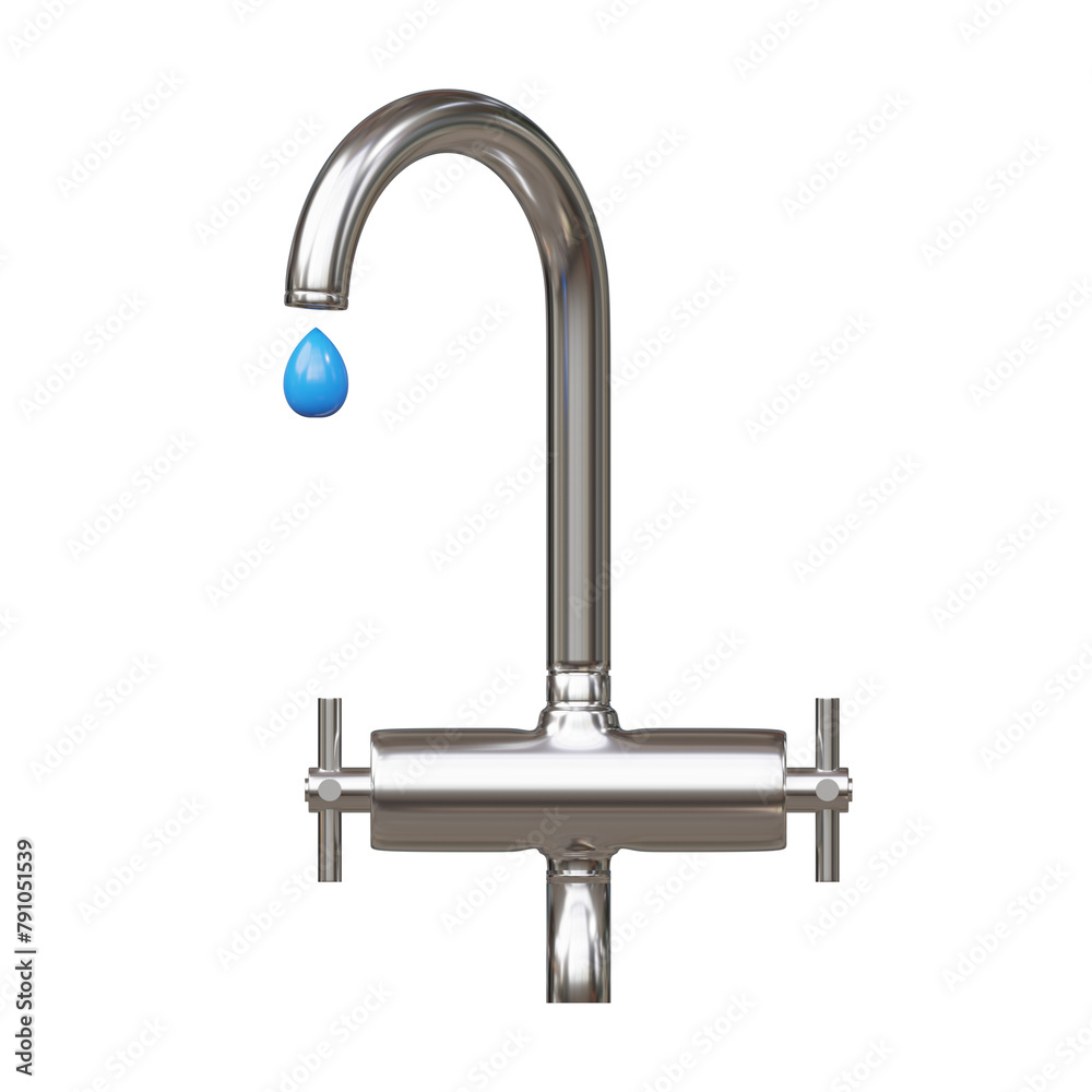 3d realistic metal mixer with blue drop. Concept save water. 3d rendering illustration. 3d realistic metal mixer with blue drop. Concept save water. 3d rendering illustration.