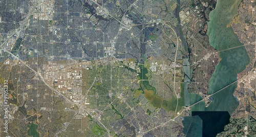 фотографія Wider extent city of Garland Texas USA satellite image HD
