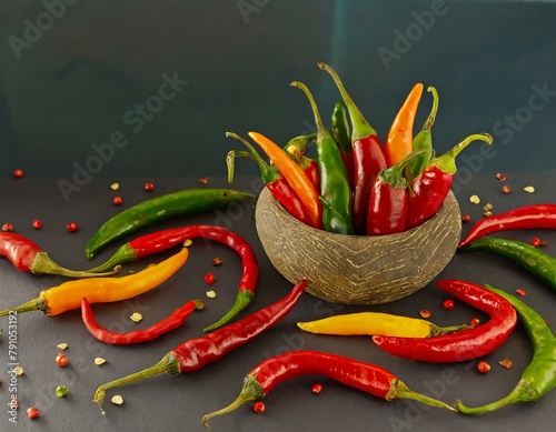 chiles de colores. photo