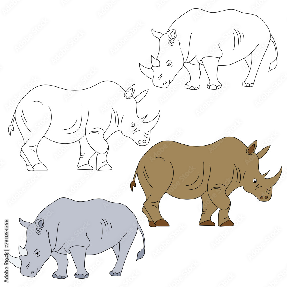 Rhino Clipart. Wild Animals clipart collection for lovers of jungles and wildlife. This set will be a perfect addition to your safari and zoo-themed projects. Rhino Clipart. Wild Animals clipart collection for lovers of jungles and wildlife. This set will be a perfect addition to your safari and zoo-themed projects.