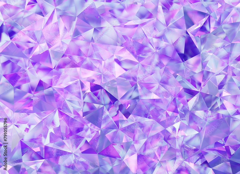 Luxury Abstract Realistic Purple Crystal Texture Reflection Close Up Background 3D rendering	
