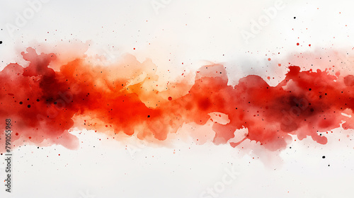 Red watercolor paint splash, abstract art background