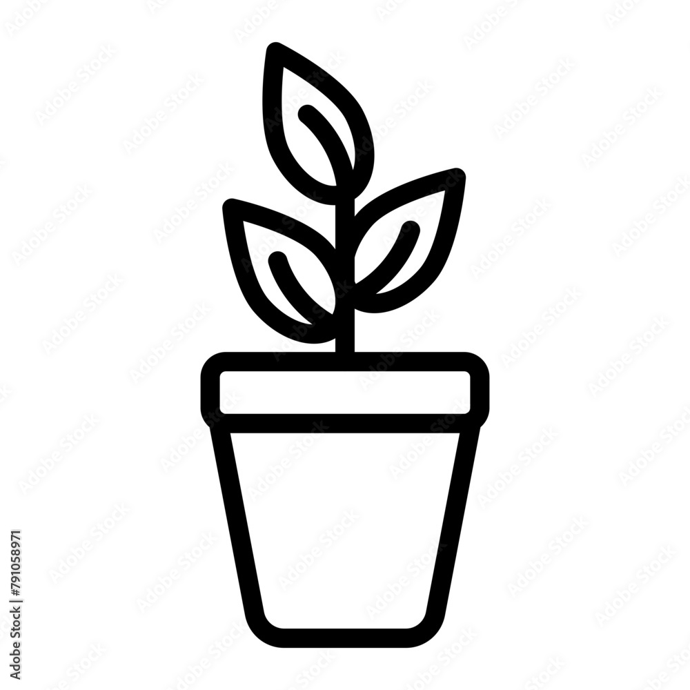 Plant Vector Line Icon Design Plant Vector Line Icon Design