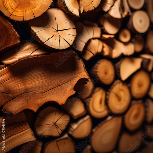 Warm Tones of Natural Wood Texture