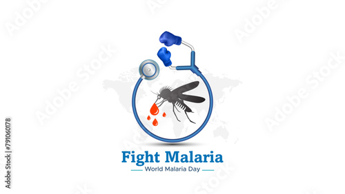 World Malaria day. Fight against malaria awareness poster. © New concept & ideas