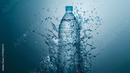Turbulence and Stability: Water Bottle Splash Art
