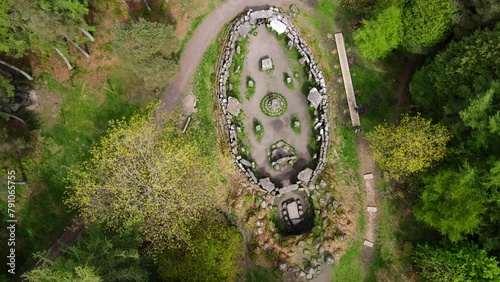 The Druids Temple in Masham UK was built to alleviate local unemployment, allowing William Danby, a wealthy landowner of the time to pay workers a shilling a day for their labour. photo