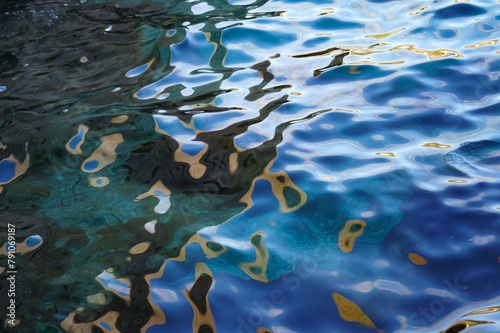 light reflected in the seawater, a natural pattern