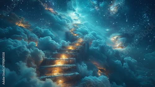 Celestial Stairway to the Cosmos Generative AI