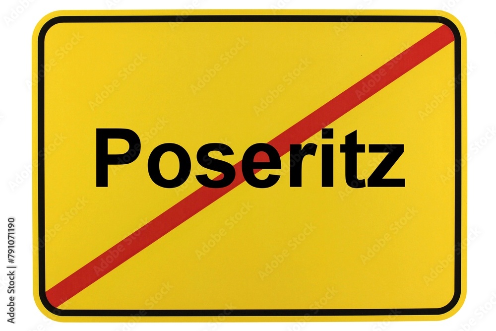 Illustration eines Ortsschildes der Gemeinde Poseritz in Mecklenburg-Vorpommern Illustration eines Ortsschildes der Gemeinde Poseritz in Mecklenburg-Vorpommern