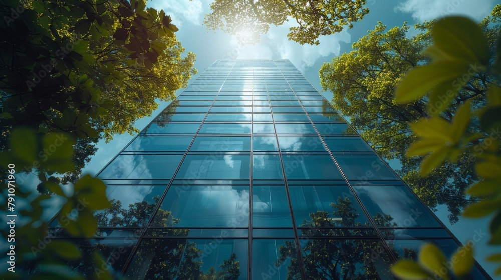 Sustainable Modern Office with Eco-Friendly Design Generative AI