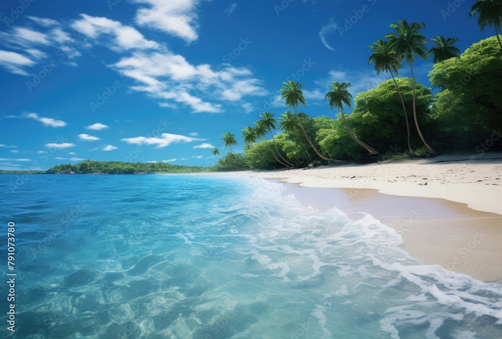 Naklejka premium Tropical beach at Seychelles, Praslin