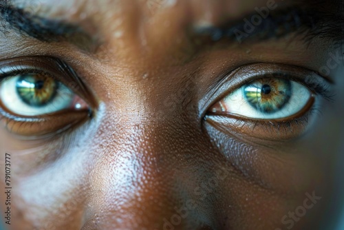 A close-up of a worried face with furrowed brows, reflecting the anxiety caused by economic uncertainty.