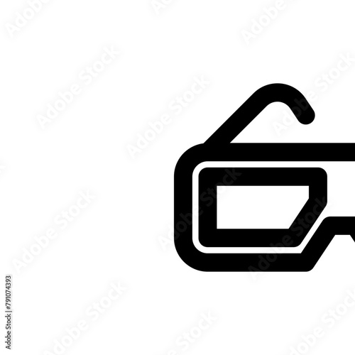 3d glasses icon, simple vector design