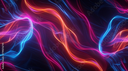 Glowflow lines pattern, abstract background.