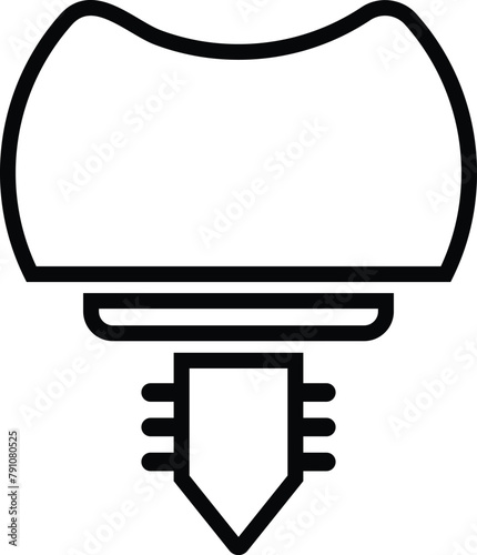 Set of Tooth icons. Outline and solid teeth symbol. Teeth care icon. Vector Illustration.