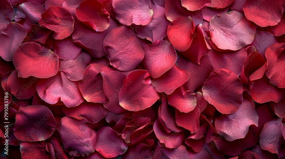 A wall of red petals with a cluster of red flowers in the midst A wall of red petals with a cluster of red flowers in the midst