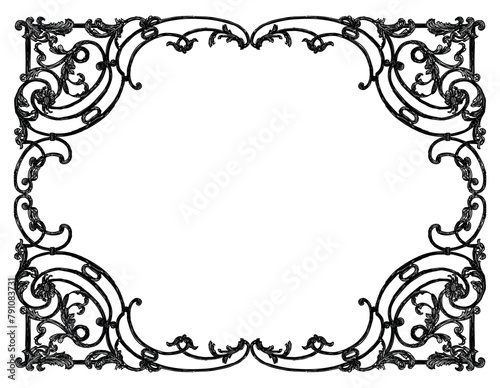 Frame retro ornamental decoration,tendrils,swirls,greeting card,invitation, vintage style, vector hand drawn illustration isolated on white