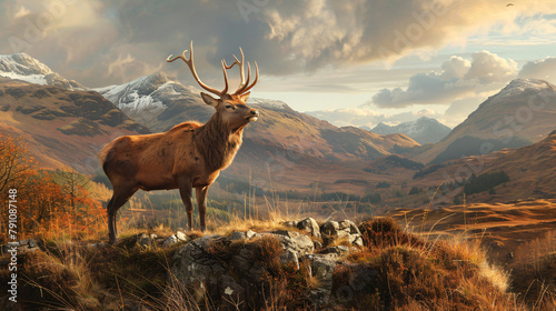 Monarch Of The Glen on the mountain. © imran