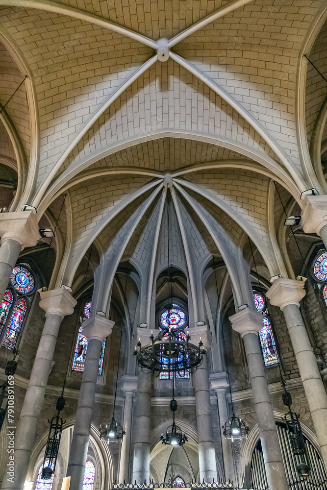 Nice Cathedral Rome Interior of Roman Catholic Basilica of Notre Dame de Nice (Basilique de ...