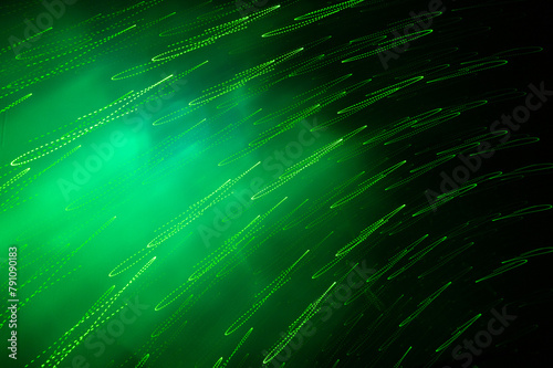 Abstract background green neon, long exposure.