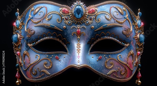 venetian mask with feathers