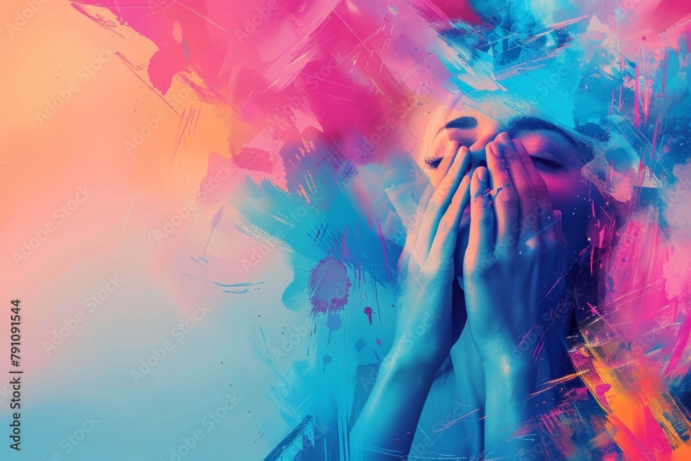 Obraz premium abstract background for Fatigue Syndrome Day