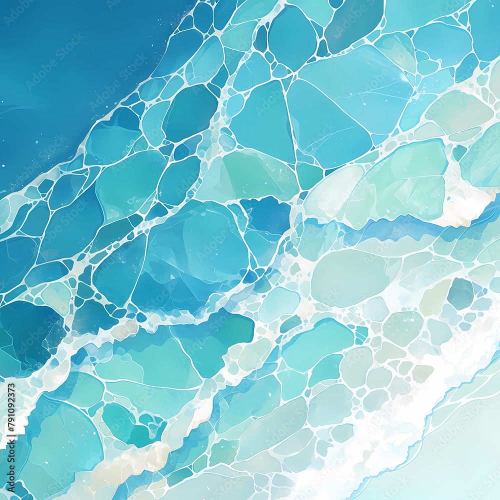 Dynamic Fluid Art Design: A Stunning Visual Journey Through Water's Veins in a Larim Setting