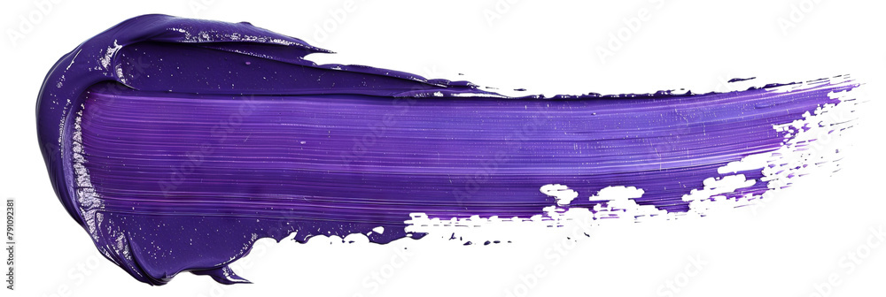 Obraz premium Purple stroke of paint, isolated on white, cut out