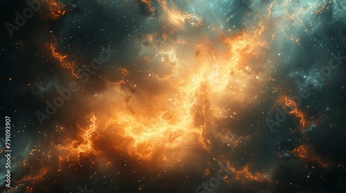 Beautiful color graded Space abstract background.