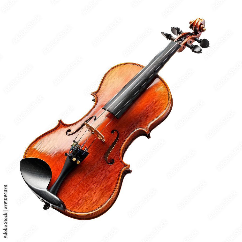Fototapeta premium A picture of a violin, isolated on white, cut out