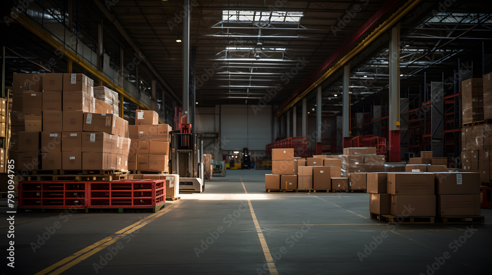 warehouse with boxes warehouse with boxes