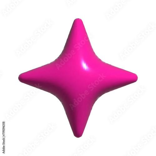 3d Vector pink Star illustration. © Idressart