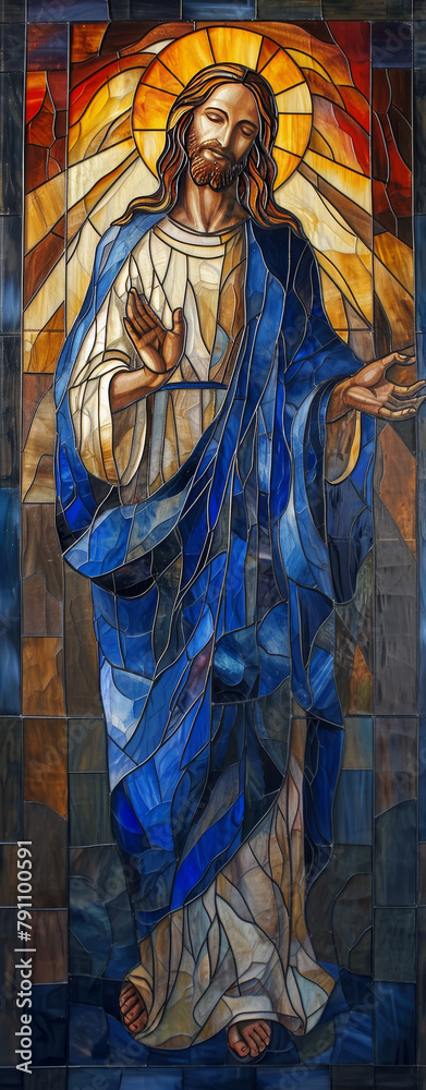 Fototapeta premium Stained Glass Window of Jesus