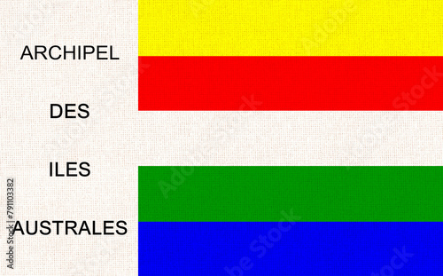 Australian Islands flag. Multicolored Illustration of Australian Islands flag