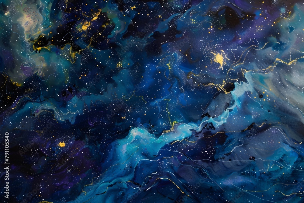 Fototapeta premium Stellar Fluidity: Navigating the Cosmic Sea