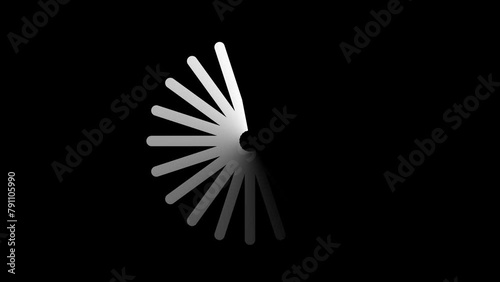 Loading progress. Loading circle animation Icon on transparent background. Download progress. Preload animation. Animation 4K with Alpha Channel	 photo