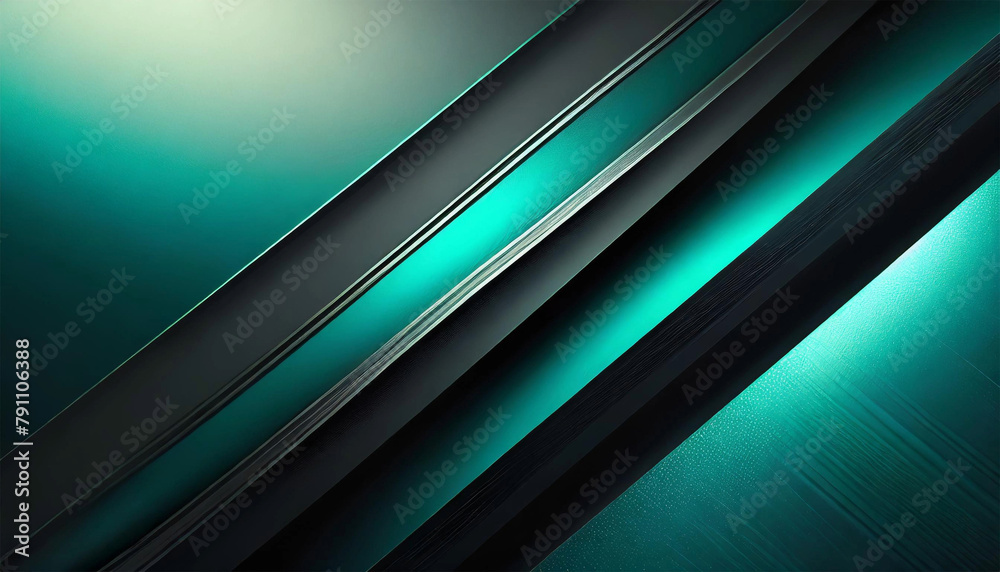 Fototapeta premium Black teal green blue abstract modern background for design. 
