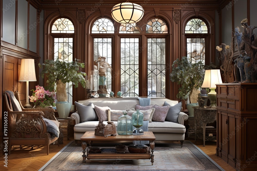 Art Nouveau Inspired Living Room Designs: Vintage Charm & Timeless Style Enchantment