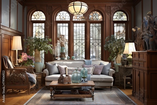 Art Nouveau Inspired Living Room Designs  Vintage Charm   Timeless Style Enchantment